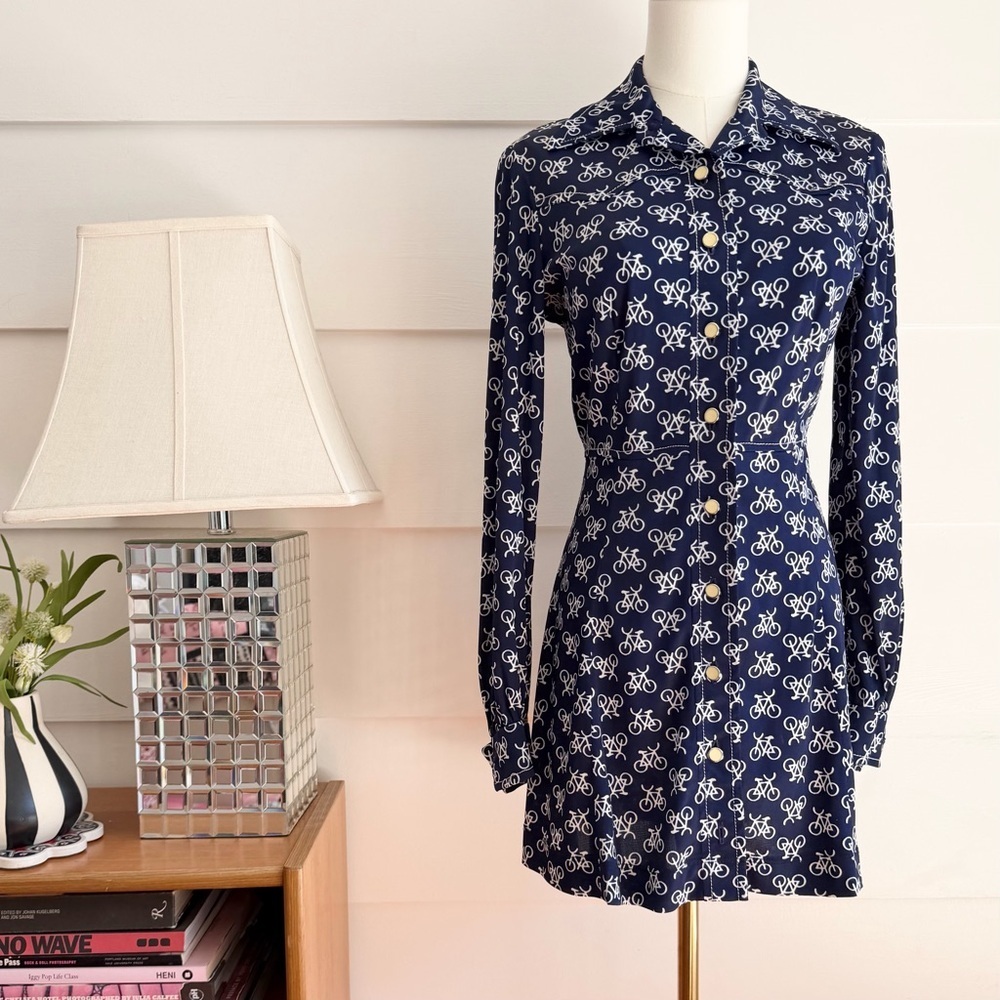 Vintage Bicycle Print Mini Dress by Apropos XS - Picture 2 of 9